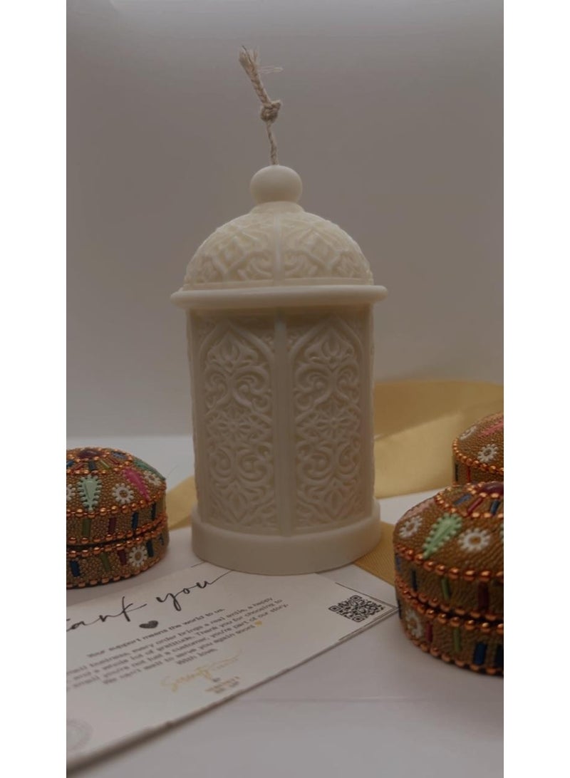 Serenity Candles شمعة رمضان سيرينيتي فانوس العود البيضاء – فتيل واحد (٢٠٠ جم) - Image 3